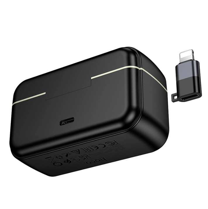Hoco L22 Magnetic Dual Wireless Lapel Microphone (USB-C & Lightning / iP, ENC Noise Reduction)
